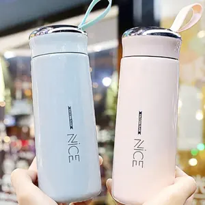 Hot Sale Nice Portable School Travel Gift Sustainable Glass With Plastic Water Bottle