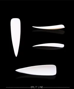 500 unids/bolsa nuevo diseño largo Stiletto practicando dedo Artificial Nail Art puntas de uñas postizas ABS francés cubierta completa Punta de uñas