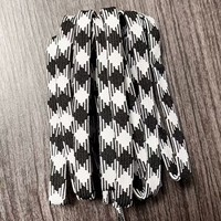Lacets plats creux à motif quadrille - Cordon plat tressé à motif points croisés - Cordon de serrage - Accessoire de cordon de tirage