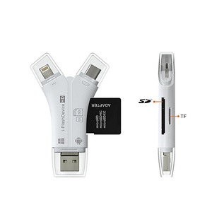 High-Speed 4 in 1 OTG <strong>Card</strong> <strong>Reader</strong> Adapter <strong>for</strong> iPhone <strong>Android</strong> USB C Micro USB SD TF-External Installation - Product Image 2