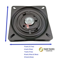 Base pivotante en métal Yanyang de 10 pouces noire pour meubles, mécanisme de remplacement pour chaise ou tabouret, avec roulement à billes, plaque pivotante en fer