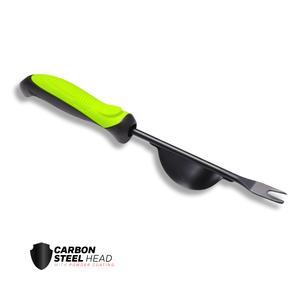 Désherbeur manuel de jardin robuste en acier au carbone 551048 avec 2 dents, poignée ergonomique en PP+TPR pour éliminer les racines profondes des pissenlits - Product Image 1