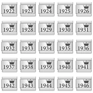 Hapiship Populaire Original Daisy Année de Naissance 1922 ~ 1955 Charm Links Fit 9mm Bracelet En Acier Inoxydable Bijoux DIY Making DJ428 - Product Image 2
