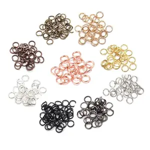 100 teile/beutel Gold Sprung Ringe Accesorios En Acero inoxidierbare Para Mujer für Halskette Schmuck Herstellung DIY Braid Ringe für das Haar