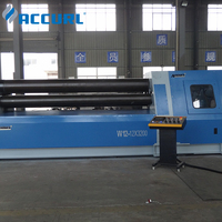 Accurl W12 20x2000mm automatique CNC 4 rouleaux machine à cintrer les feuilles moteur hydraulique aluminium acier inoxydable fin formant Services