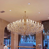Lustre de salon de luxe haut de gamme, salle de banquet, cristal K9, or, lustre Maria Theresa