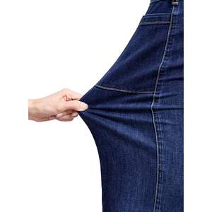 Jeans en denim ample à taille haute pour femme Sidefeel, contrôle du ventre, taille XL, décontracté, jambe large, respirant, extensible, imprimé - Product Image 5