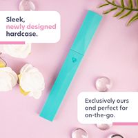 Étui pour lime à ongles en verre tchèque double face de qualité supérieure, style classique, avec ponçage de précision expert et finition lisse (Pastel)