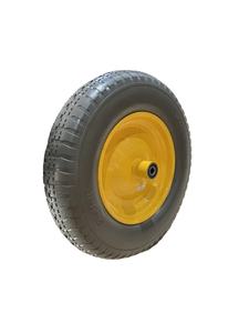 3.50-8 फ्लैट मुक्त pu फोम व्हील के लिए प्लास्टिक रिम के साथ फ्लैट मुक्त pu फोम व्हील - Product Image 2