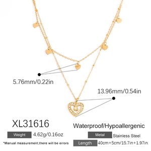 Handmade 18K Gold <b>Titanium</b> Steel Lock Bone <b>Chain</b> Necklace Stylish Stainless Steel Jewelry Parties - Product Image 6