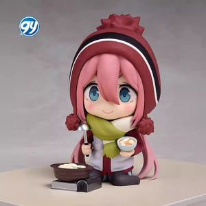<span class=keywords><strong>Yuru</strong></span> Camp Chibi Nendoroideded Nadeshiko Kagamihara avec des visages remplaçables Figure modèle à collectionner Anime jouet décoration de bureau - Product Image 2
