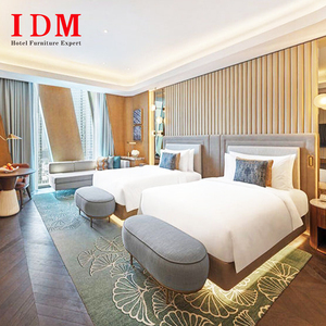 ชุดห้องนอนโรงแรมไม้จริงสไตล์โมเดิร์นแบบกำหนดเองของ <span class=keywords><strong>IDM</strong></span> สำหรับใช้ในเชิงพาณิชย์ในอพาร์ตเมนต์หรูและโรงแรม - Product Image 2