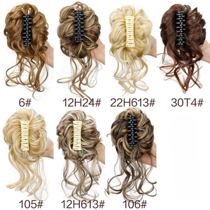 <span class=keywords><strong>Chignon</strong></span> tendance en fibre haute température, style désordonné, avec pince à cheveux pour extension capillaire – Meilleure vente - Product Image 4