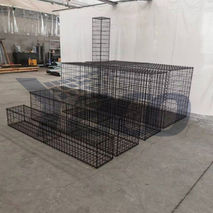 Enduit de poudre noire 1.2m 1.5m 2m hauteur 50x200mm Gabion clôture pierre Cage mur de treillis de soutènement - Product Image 4