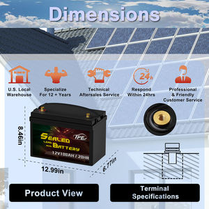 鉛蓄電池12V100AH VRLA /SLA/AGM/ディープサイクル/GELソーラーシステムUPSシステム通信機器用バッテリー - Product Image 3