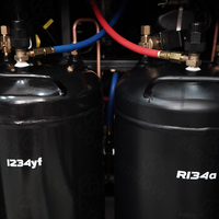 Máquina de Aire Acondicionado de Doble Sistema Karjoys para Refrigerante R134a y R1234yf, Máquina Automática de Reciclaje y Recarga de Gas Dual