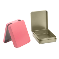 Haut de gamme résistant aux enfants sécurité forte personnalisé petite boîte en métal carrée à charnière de recyclage pour 0.5g 1g pré 5 rouleaux emballage