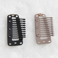 Clips de Acero Inoxidable Tipo I de Alta Calidad, 10 Dientes, 3.8cm, para Pelucas y Extensiones de Cabello, Uso Comercial