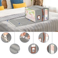 Organisateur de draps en tissu pliable avec poignées, boîtes de rangement de grande capacité pour placard - Durable et anti-poussière