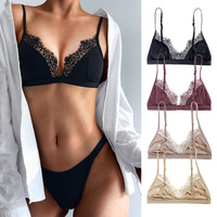 Sujetador de seda de hielo Sexy para mujer Shanhao con encaje de borde listo para enviar Top de Bikini sin espalda de tiro bajo para chicas jóvenes Logo en la cintura