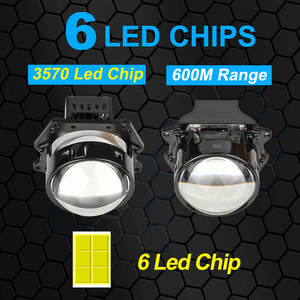 10000lm 50W Bombilla de luz de coche Led <span class=keywords><strong>Angel</strong></span> Eyes Faro Xenon Proyector Lente Alto Bajo Lente dual Proyector de luz de coche - Product Image 4