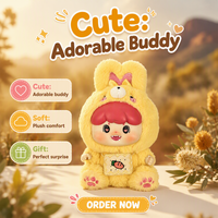 Poupée en peluche originale Blind Box, figurine anime Kawaii, jouet mystère mignon et de collection, animal en peluche doux, cadeau pour enfants et filles