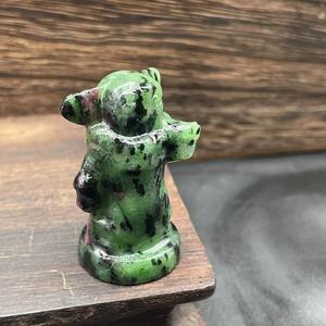 Tallado de cristal curativo de 1,5 pulgadas, figuras de <span class=keywords><strong>Yoda</strong></span> <span class=keywords><strong>Master</strong></span>, piedra Natural, tallado de cristal para decoración del hogar - Product Image 5