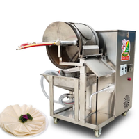 Machine automatique à crêpes au gaz, canard rôti, Machine à gâteaux ronds, emballage de rouleaux de printemps, Machine à crêpes plates et rondes