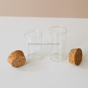 Tubes à essai <span class=keywords><strong>en</strong></span> <span class=keywords><strong>verre</strong></span> plat transparent <span class=keywords><strong>avec</strong></span> bouchons <span class=keywords><strong>en</strong></span> <span class=keywords><strong>liège</strong></span> Flacon d'échantillon de liquide pour le stockage de bonbons au sel de bain Expériences scientifiques - Product Image 3