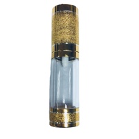 Flacon pompe sans air en or, rechargeable, pour sérum cosmétique, conteneur de 50 ml, emballage cylindrique en plastique AS