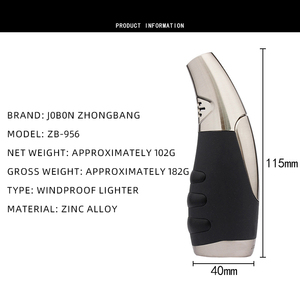 Jobon ZB956 Bureau Briquet Métal Coupe-Vent Pulvérisation Flamme Pistolet De Soudage Point Cigare et Vente En Gros - Product Image 4