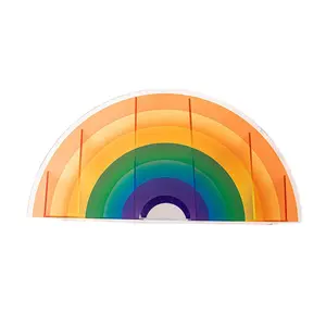 New Product High Quality Rainbow Storage Pen Holder For Office Home School Acrylic Pen Holder