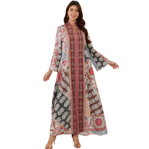 Robe Abaya Légère et Respirante en Polyester 2026 pour Femmes Musulmanes – Élégante, Longueur Cheville, Modeste – Idéale pour Mariages Printaniers, Fêtes de l'Aïd, Islam - Product Image 1