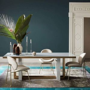 Nouveau en 2023 Mobilier de salle à manger moderne <span class=keywords><strong>Chaise</strong></span> de salle à manger coccinelle en <span class=keywords><strong>velours</strong></span> blanc - Product Image 6