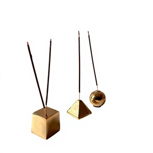 Custom Shape Brass Incense <b>Stick</b> Holder Cube Pyramid Sphere Aromatherapy <b>Diffuser</b> All Season Home Fragrance Stand - Product Image 1