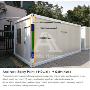 20ft có thể tháo rời phẳng gói container nhà máy | prefab nhà nhỏ biệt thự với bảng điều khiển bánh sandwich bán buôn - Product Image 2