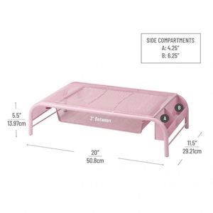 Metal <b>Desk</b> Monitor Stand <b>Riser</b> with Organizer Drawer - Product Image 4