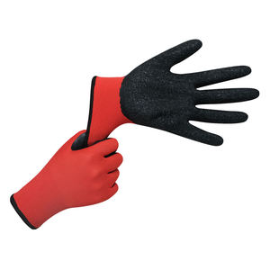 Gants de travail en polyester et latex froissé du Vietnam, poignet tricoté élastique, antidérapants, sans silicone, sans poudre - Product Image 4