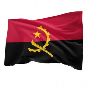 Bandera Personalizada de Alta Calidad 3x5 de Todos los Países, Incluida Angola, Hecha de Tela de Poliéster de Alta Calidad para Uso Automotriz, Precio de Fábrica - Product Image 2