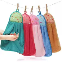 4 Pack Microfiber Kitchen Towels with Hanging Loop - China Hanging