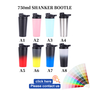 TY 25oz Acero inoxidable 304 Gimnasio Coctelera de metal Botella Coctelera de proteínas aislada - Product Image 3