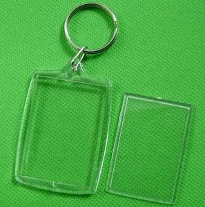 Porte-clés cadre photo DIY en acrylique transparent, porte-clés vierge - Product Image 3