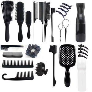 Lot de 27 bouteilles de shampoing et de spray pour massage du cuir chevelu, peigne lisseur portable en plastique, kit de teinture pour cheveux – Vente en gros - Product Image 3