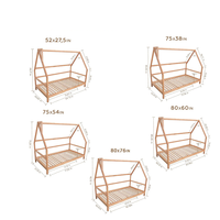 Lit en bois avec plancher pour enfants lit pour bambins cadre de lit maison à vendre