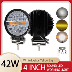4-inch 42 wát <span class=keywords><strong>LED</strong></span> offroad Spotlight làm việc thanh ánh sáng 6000K màu cho xe tải thuyền máy kéo 4x4 ATV <span class=keywords><strong>12V</strong></span> 24V Phụ Kiện Xe Hơi Mới - Product Image 4