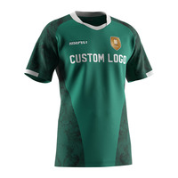 Kaus aktif uniseks kustom kaus rugbi kerah V kering binaraga kaus dengan desain sublimasi Super adem Jersey pria baru
