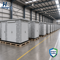 Unité de panneaux modulaire pour transformateur sec de type américain YB-12, avec compartiment de câbles, pour application en ferme éolienne, pour trois postes de transformation extérieurs