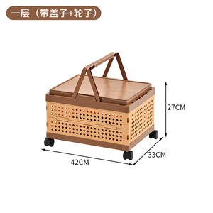 กล่องเก็บของพลาสติกแบบซ้อนได้สไตล์ยุคกลาง ขายส่งราคาพิเศษ พร้อมฝาปิด ล้อเลื่อน และหูหิ้ว พับเก็บได้ - Product Image 2