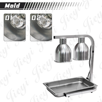 Réchaud alimentaire en acier inoxydable, lampe chauffante pour aliments, réchaud pour poulet frit, lumière pour buffet, hôtel, boulangerie, machine à snack, fabrication sur mesure