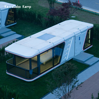 Kawagebo Kamp 11,5m Extérieur Préfabriqué Moderne Commercial Luxueux Maison Capsule Spatiale Meublée 2 Chambres avec Cuisine